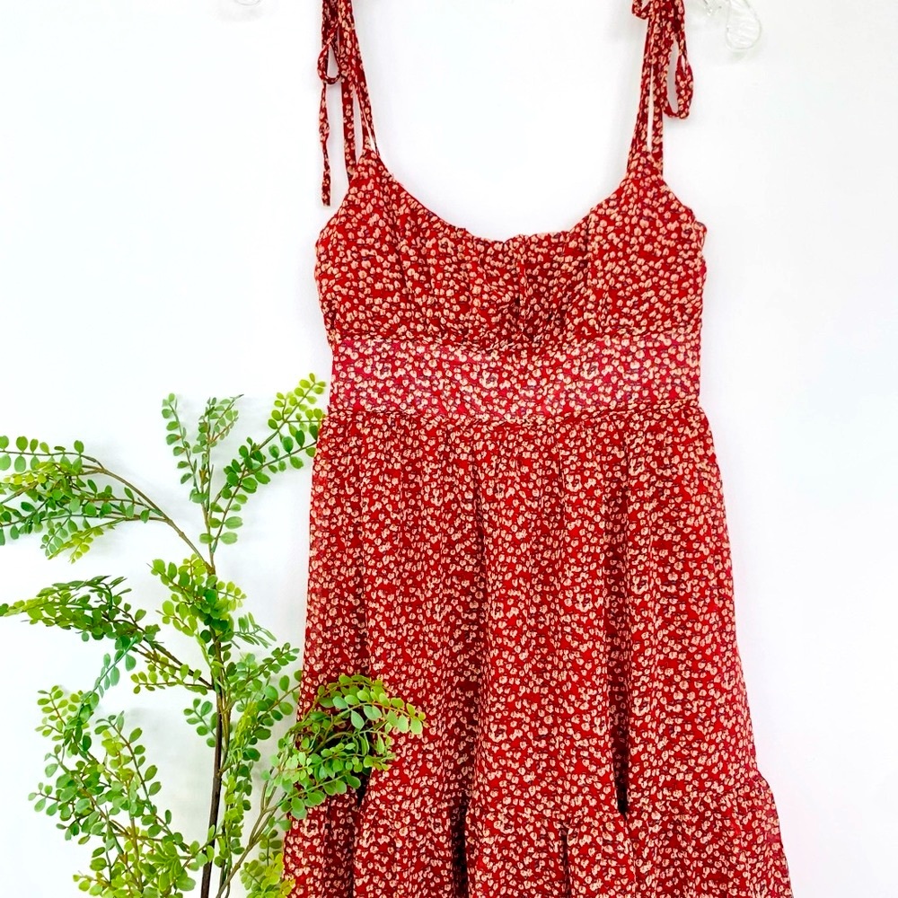 Princess Polly Red Floral Mini Dress 4